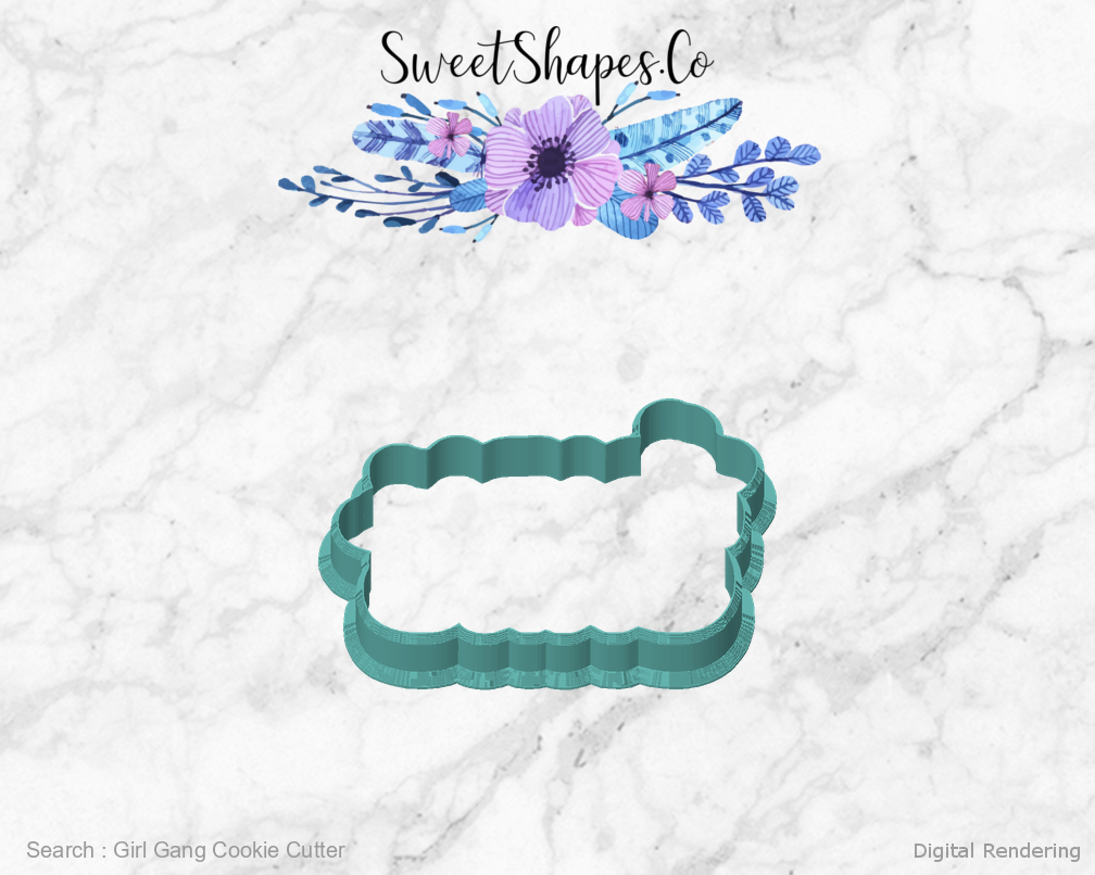 Girl Gang Cookie Cutter — front view