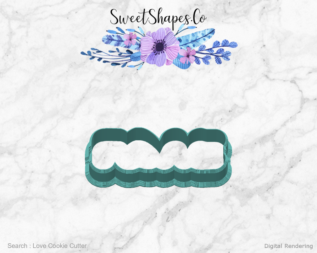 Love Cookie Cutter — back view