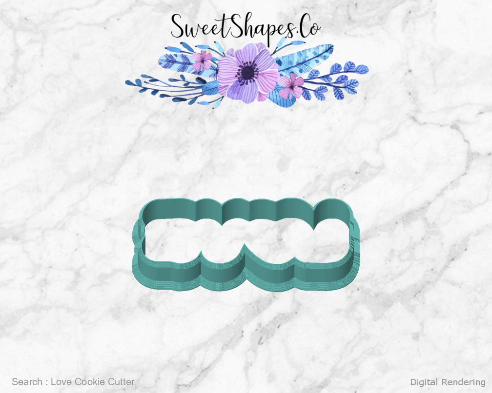 Love Cookie Cutter — front view