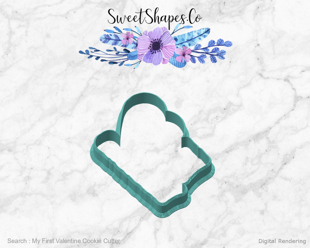My First Valentine Cookie Cutter — angled front view