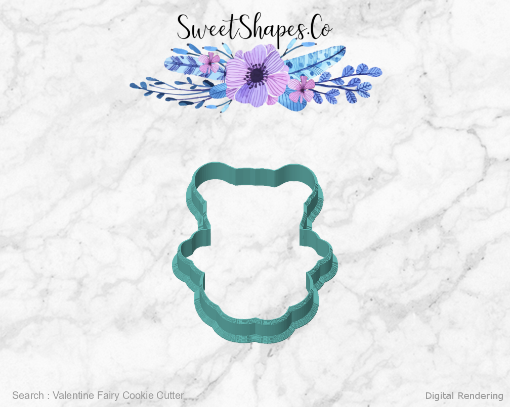 Valentine Fairy Cookie Cutter — front view
