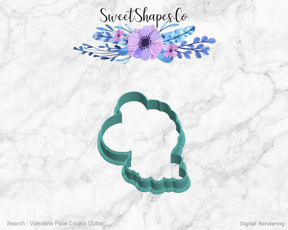 Valentine Pixie Cookie Cutter — left view