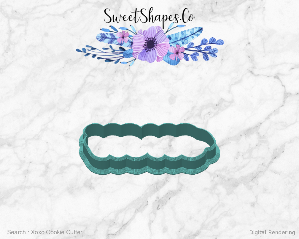 Xoxo Cookie Cutter — back view
