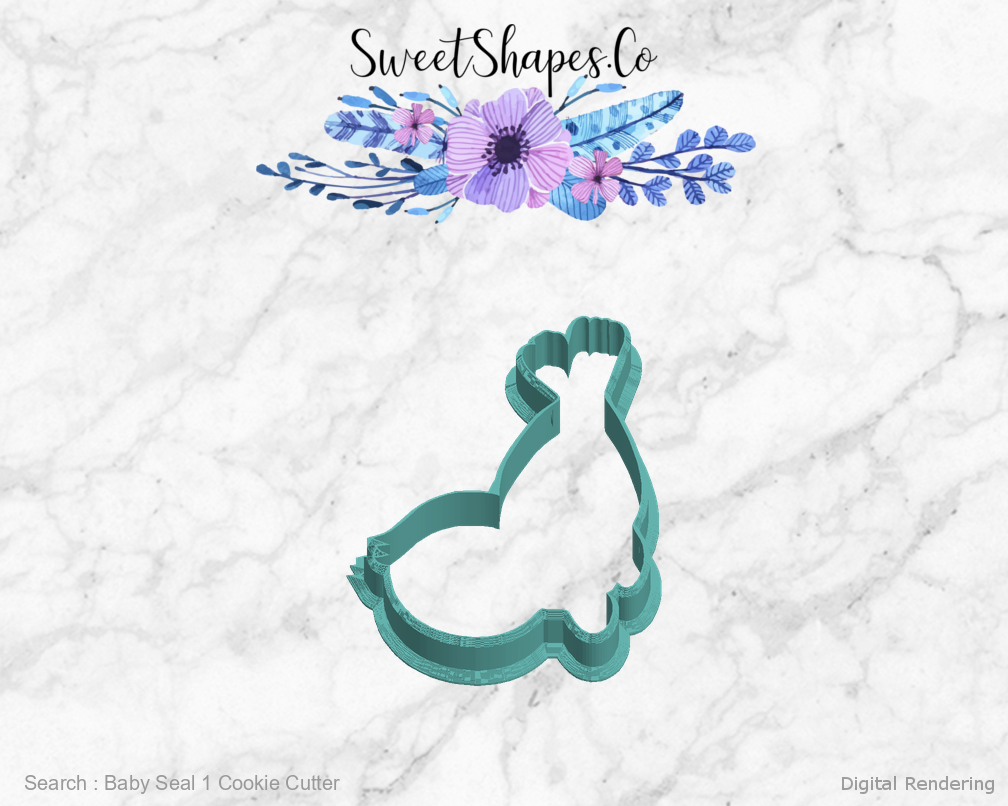 Baby Seal 1 Cookie Cutter — left view