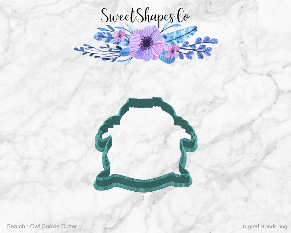 Owl Cookie Cutter — back view