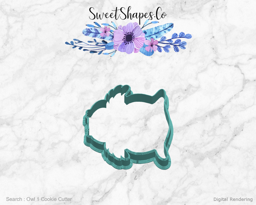 Owl 1 Cookie Cutter — right view