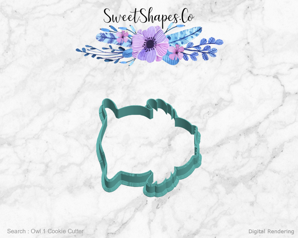 Owl 1 Cookie Cutter — left view