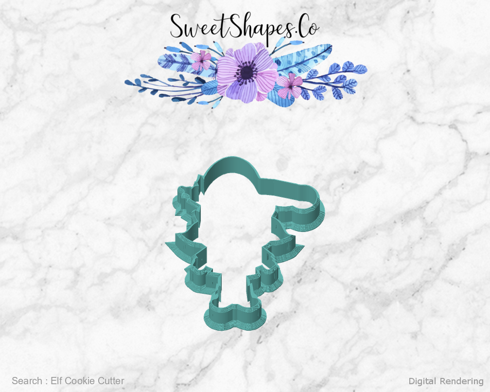 Elf Cookie Cutter — front view