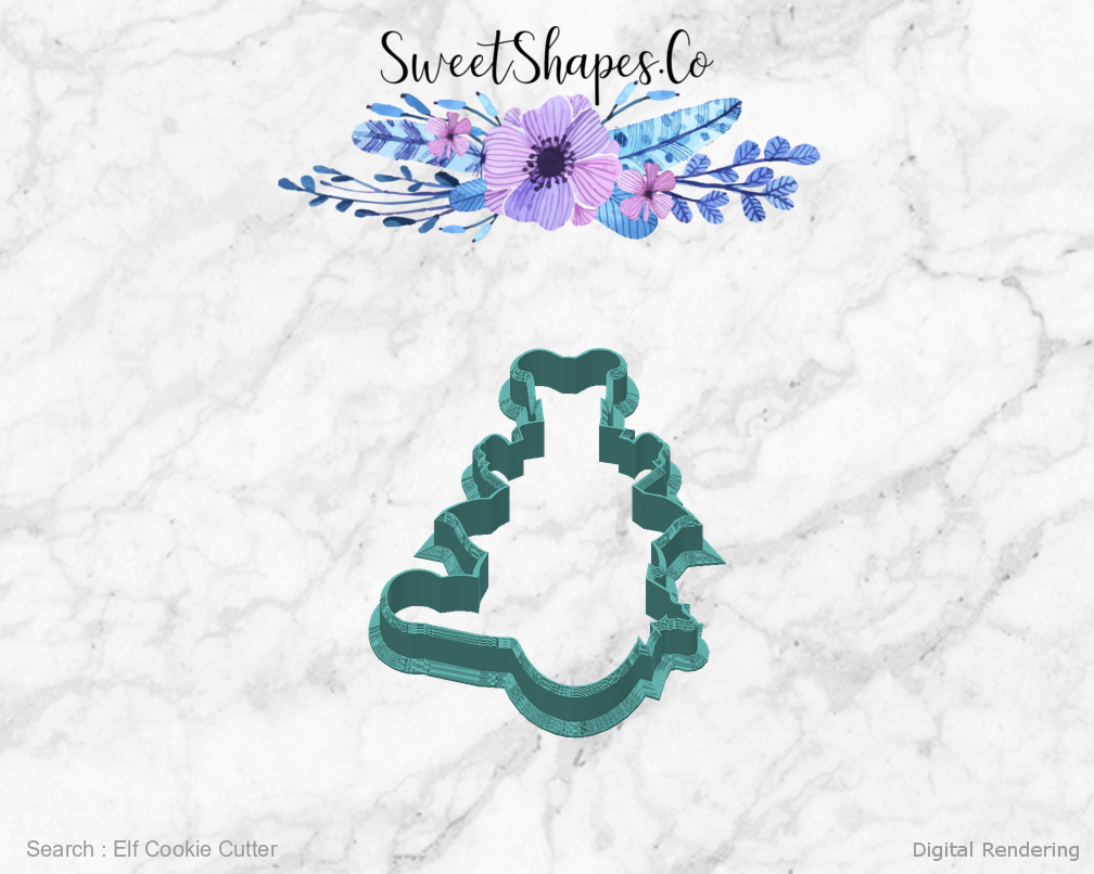 Elf Cookie Cutter — back view
