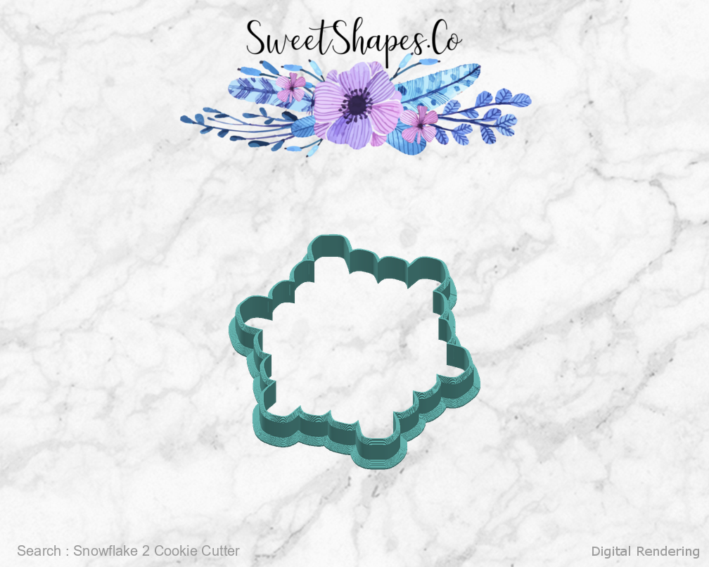 Snowflake 2 Cookie Cutter — right view