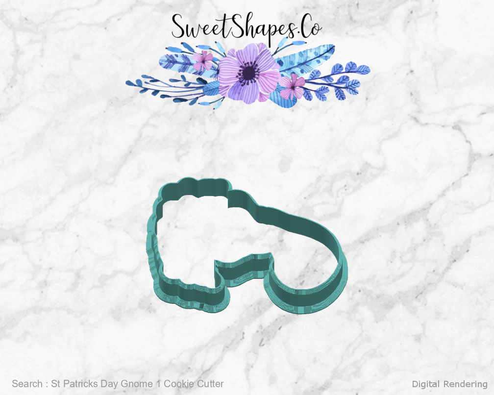 St Patricks Day Gnome 1 Cookie Cutter — right view