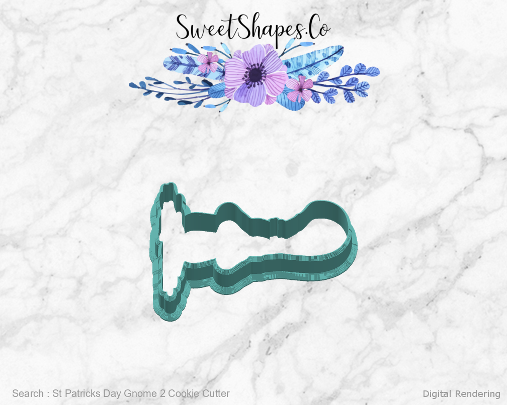 St Patricks Day Gnome 2 Cookie Cutter — right view
