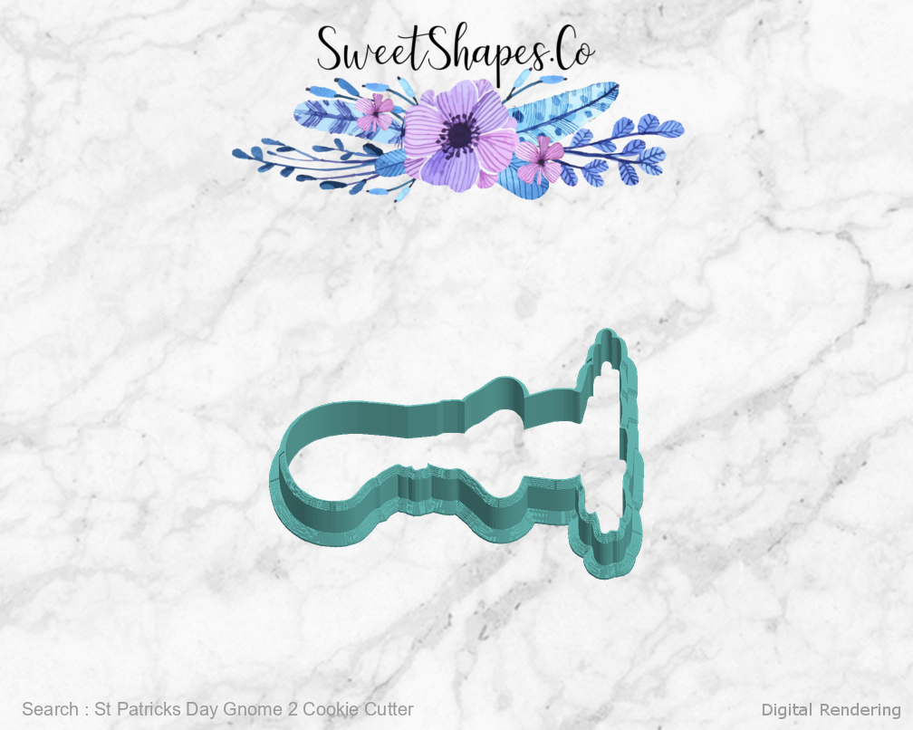 St Patricks Day Gnome 2 Cookie Cutter — left view