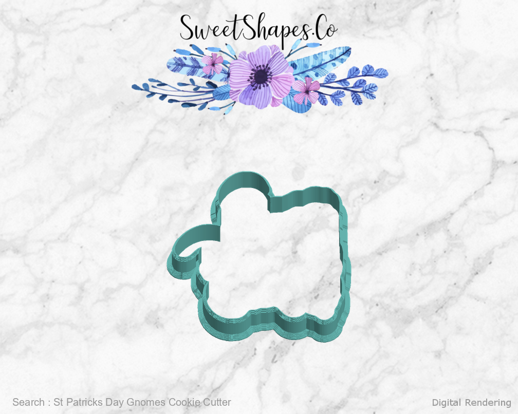 St Patricks Day Gnomes Cookie Cutter — left view