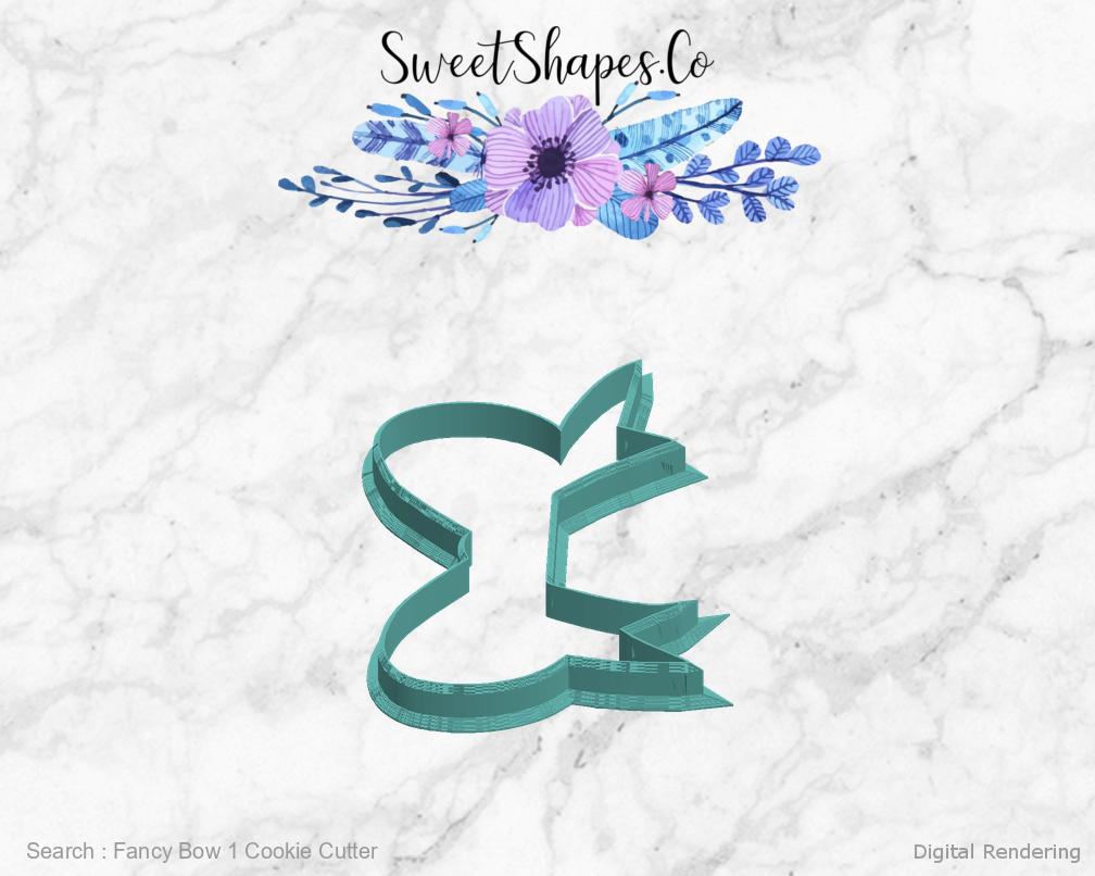 Fancy Bow 1 Cookie Cutter — left view