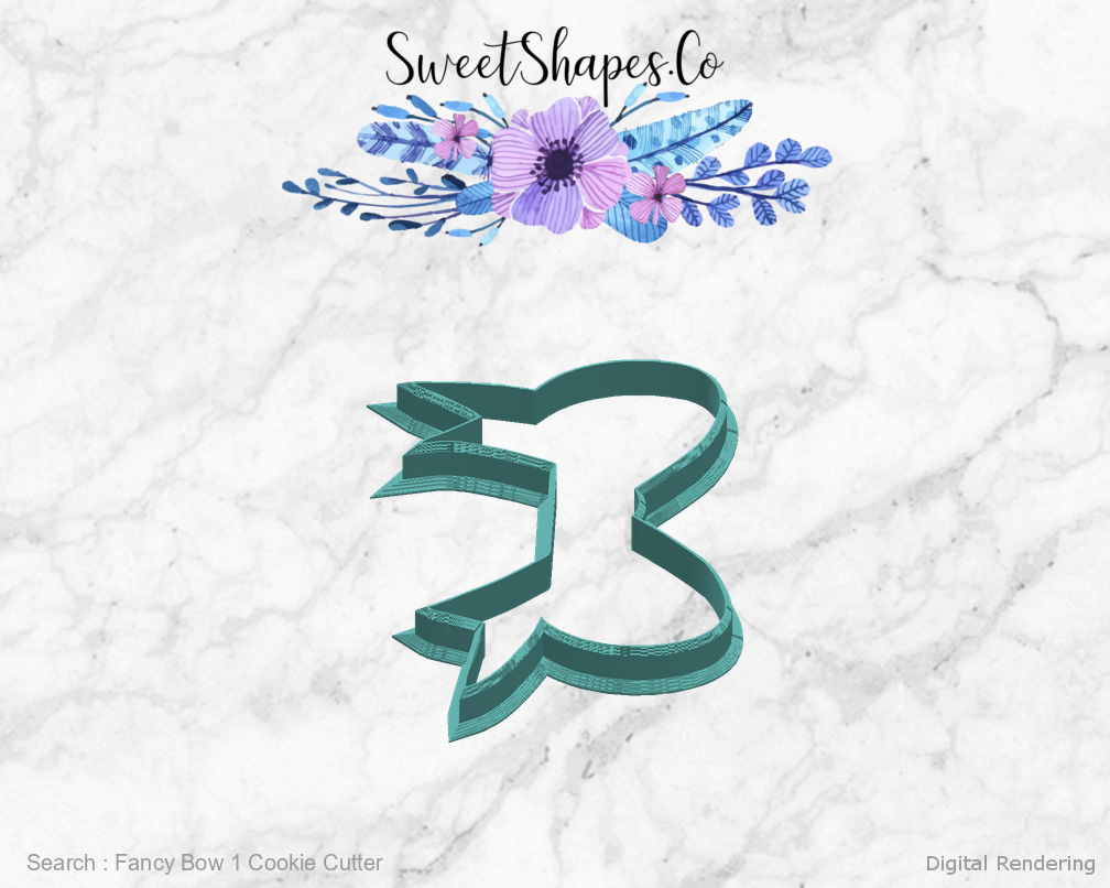 Fancy Bow 1 Cookie Cutter — right view