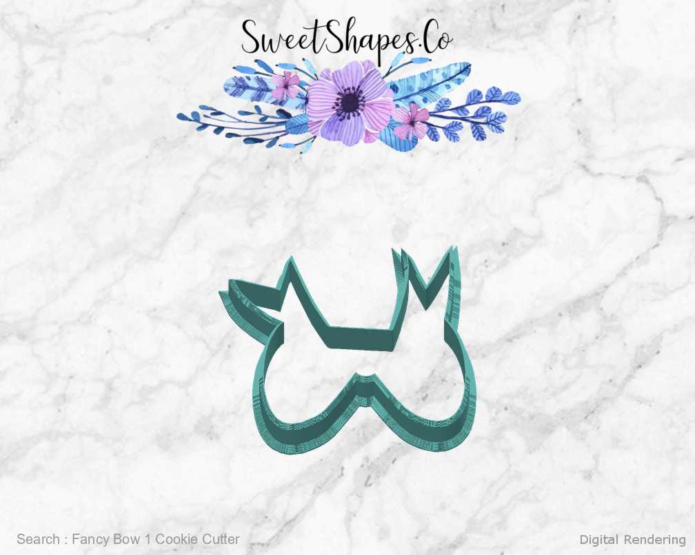 Fancy Bow 1 Cookie Cutter — back view