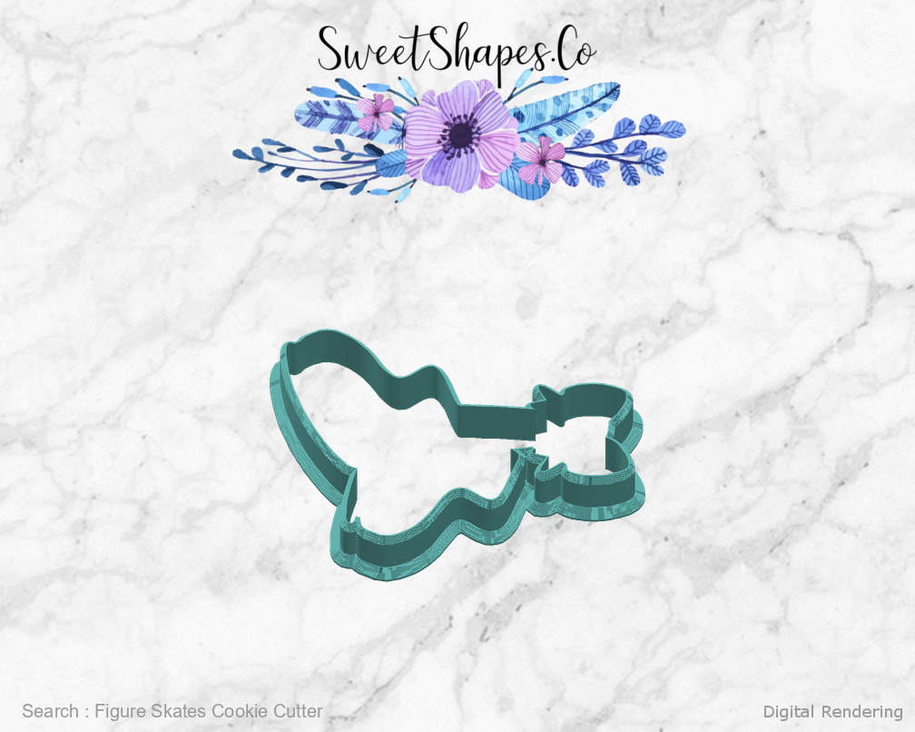 Figure Skates Cookie Cutter — right view