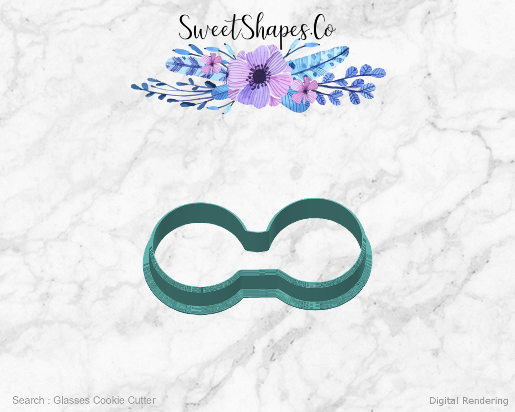 Glasses Cookie Cutter — back view