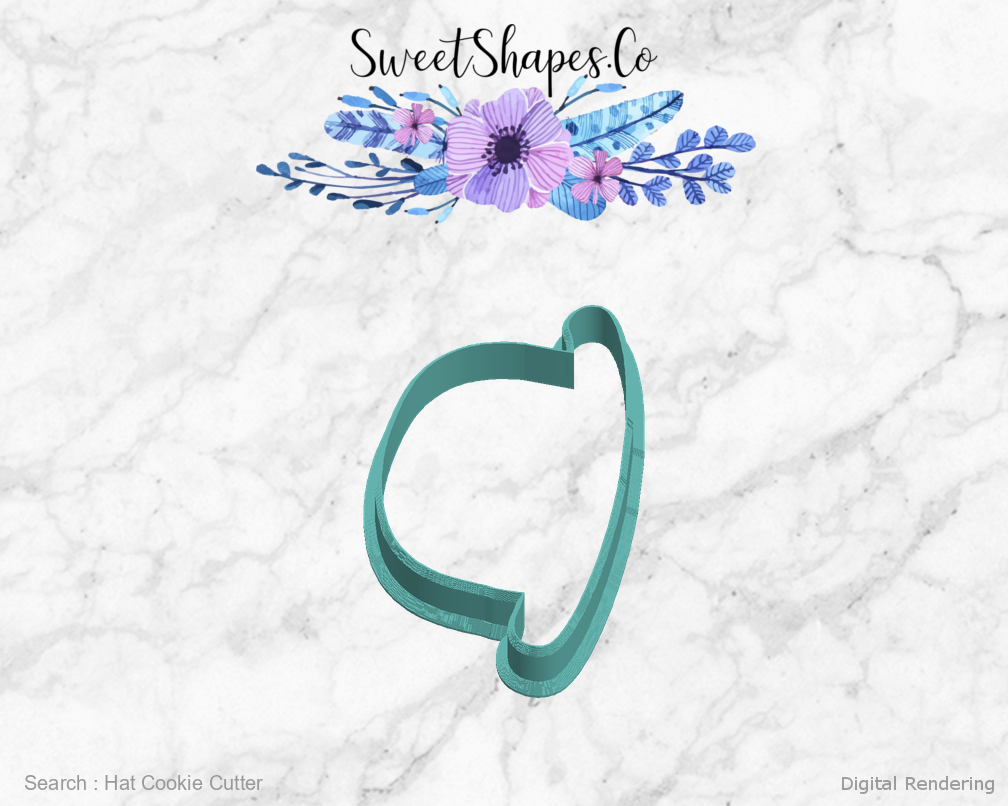 Hat Cookie Cutter — left view
