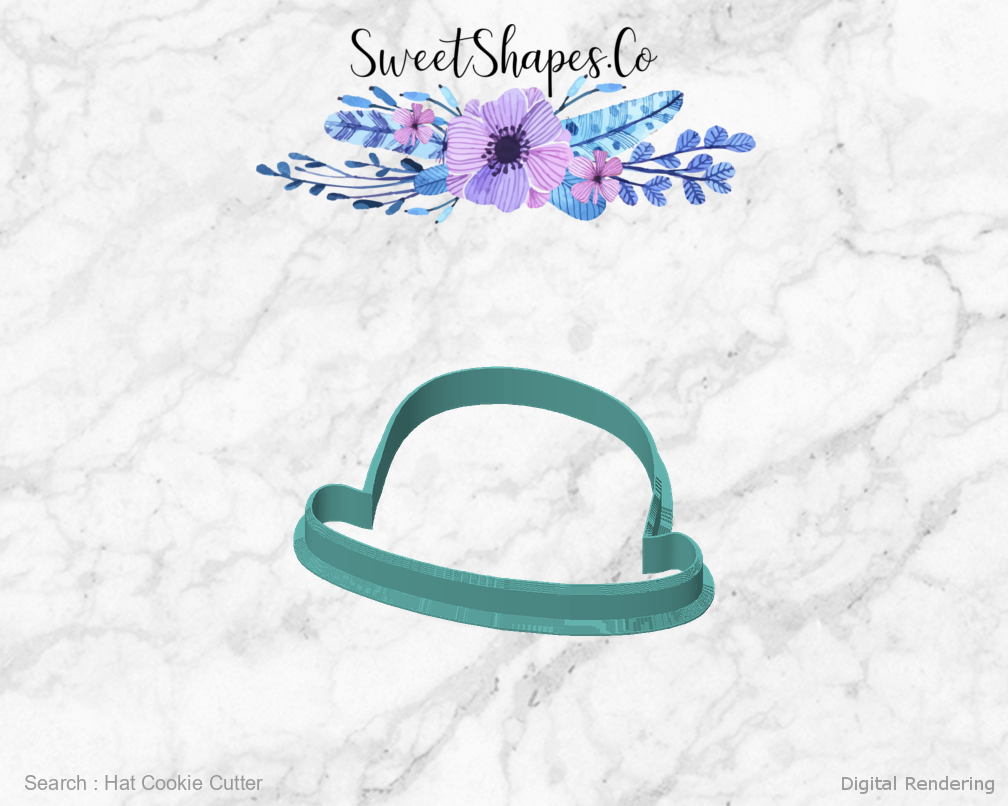 Hat Cookie Cutter — front view