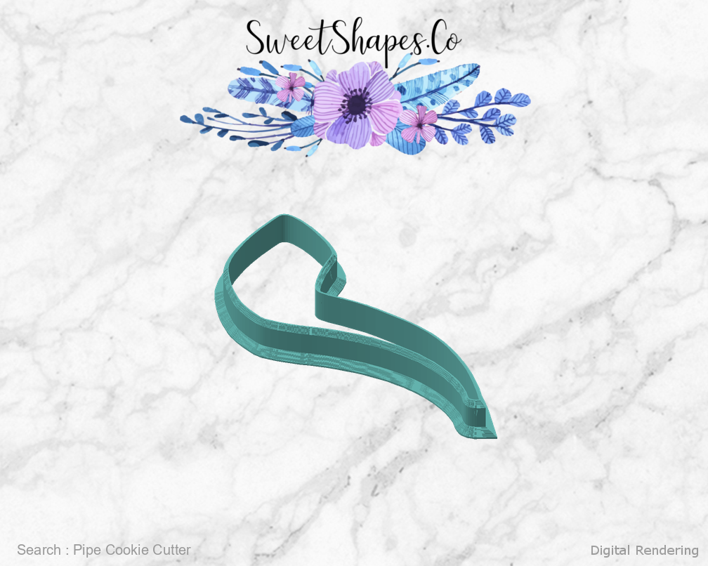 Pipe Cookie Cutter — angled front view