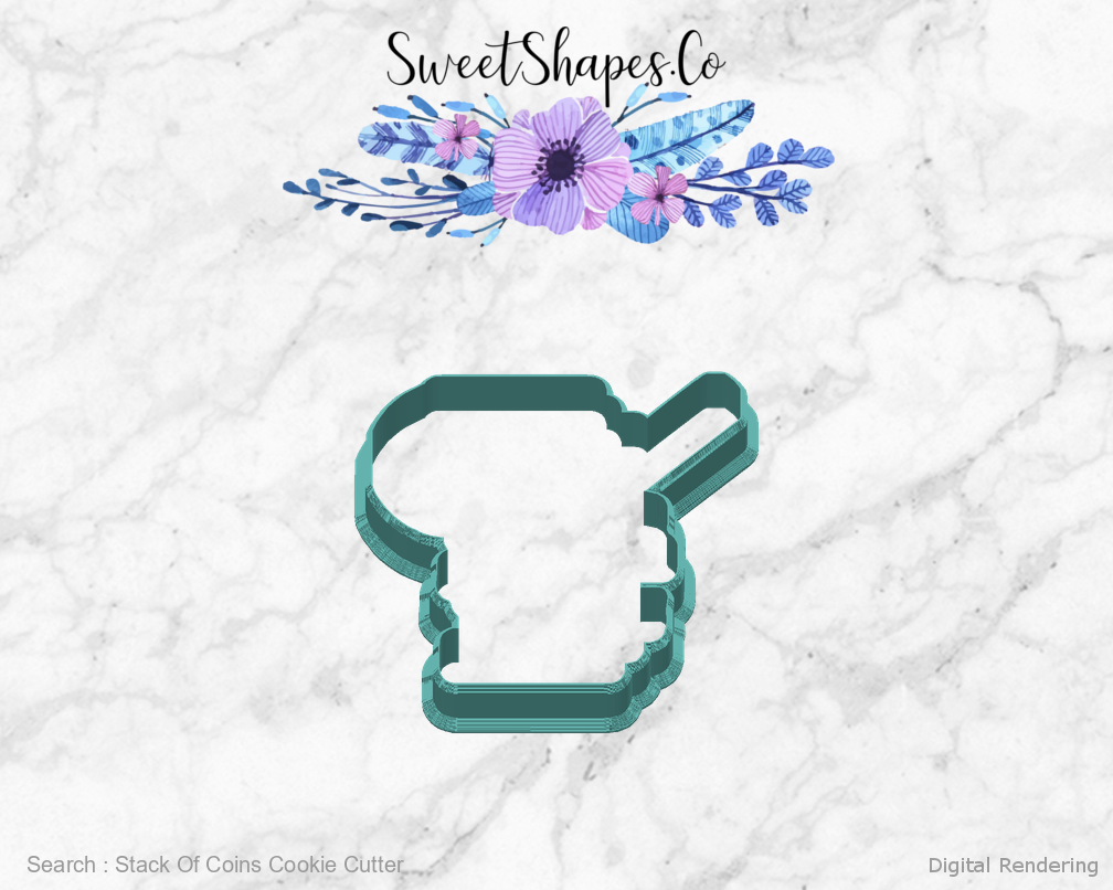 Stack Of Coins Cookie Cutter — back view