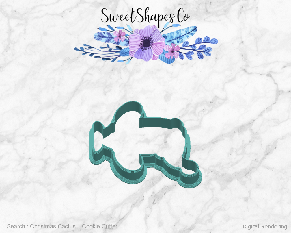 Christmas Cactus 1 Cookie Cutter — right view