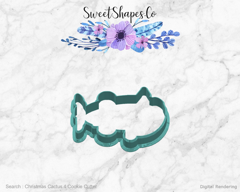 Christmas Cactus 4 Cookie Cutter — right view