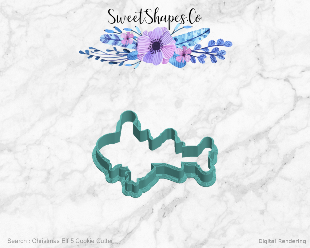 Christmas Elf 5 Cookie Cutter — left view