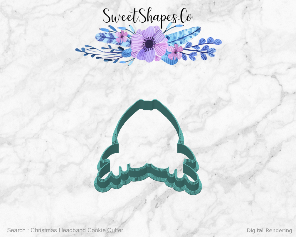 Christmas Headband Cookie Cutter — back view