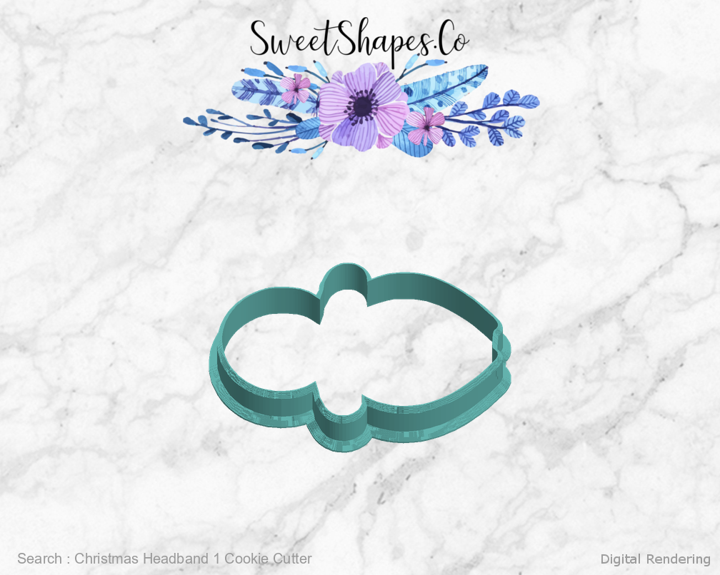 Christmas Headband 1 Cookie Cutter — left view
