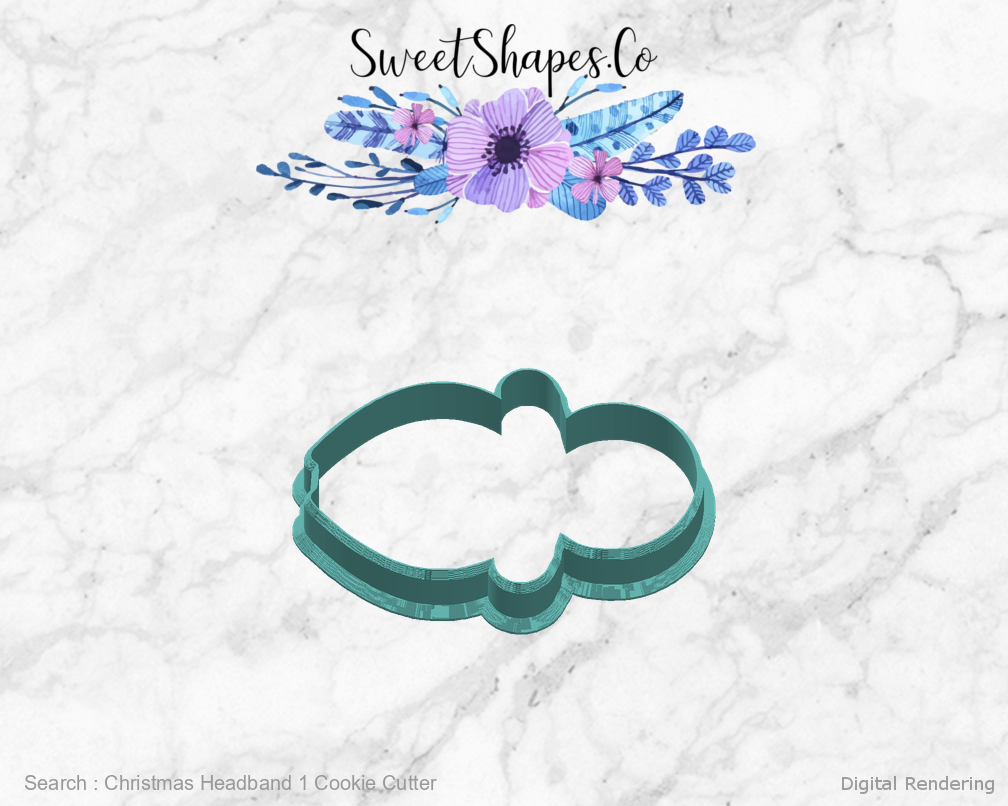 Christmas Headband 1 Cookie Cutter — right view