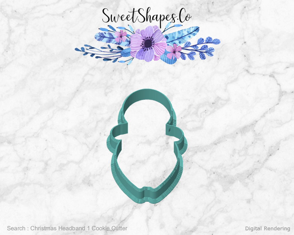 Christmas Headband 1 Cookie Cutter — front view