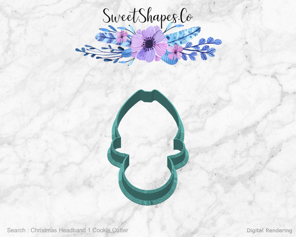 Christmas Headband 1 Cookie Cutter — back view