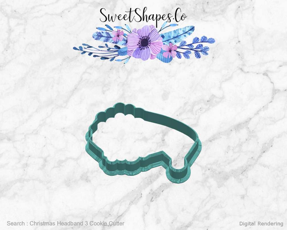 Christmas Headband 3 Cookie Cutter — right view
