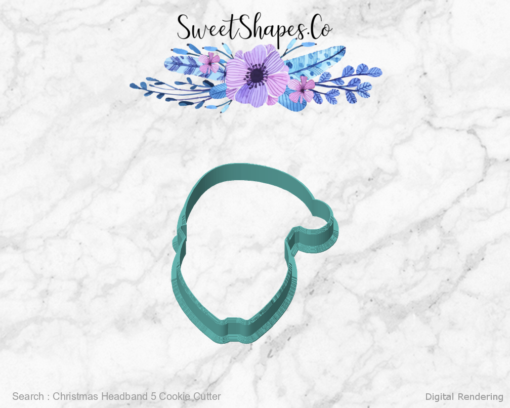 Christmas Headband 5 Cookie Cutter — front view