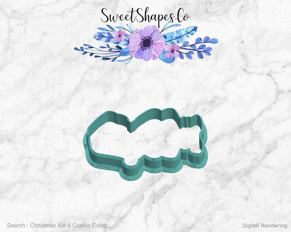 Christmas Kid 4 Cookie Cutter — left view