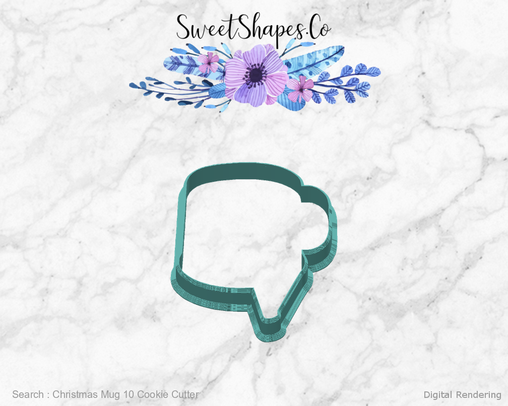 Christmas Mug 10 Cookie Cutter — back view