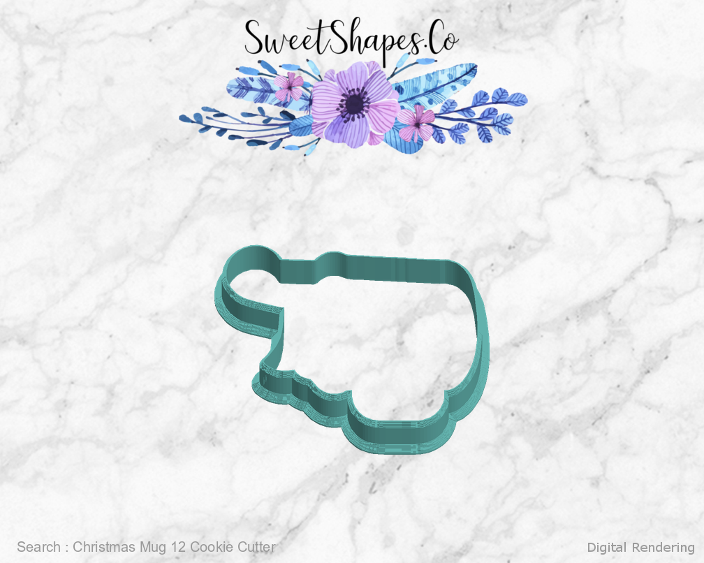 Christmas Mug 12 Cookie Cutter — left view