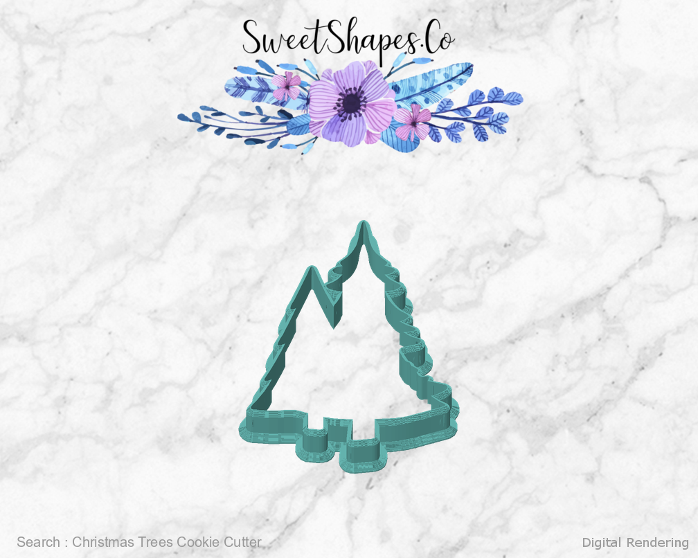 Christmas Trees Cookie Cutter — front view