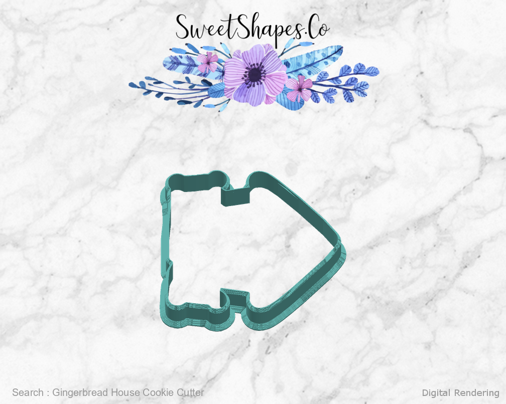 Gingerbread House Cookie Cutter — right view