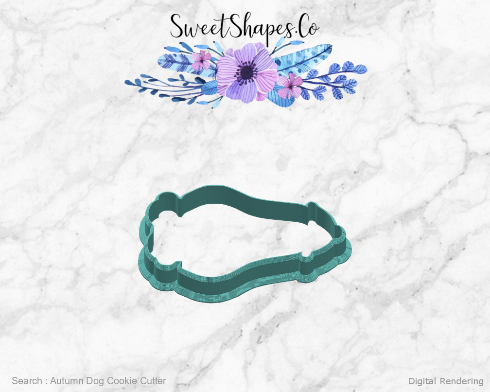 Autumn Dog Cookie Cutter — right view