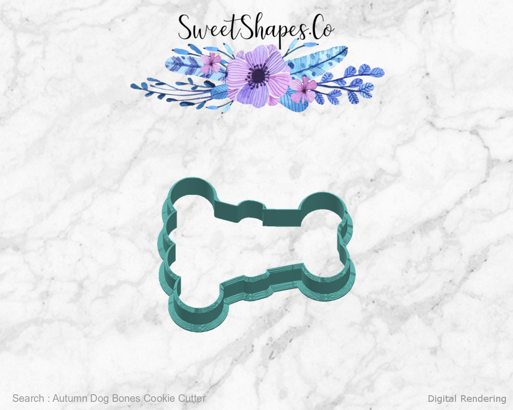 Autumn Dog Bones Cookie Cutter — right view