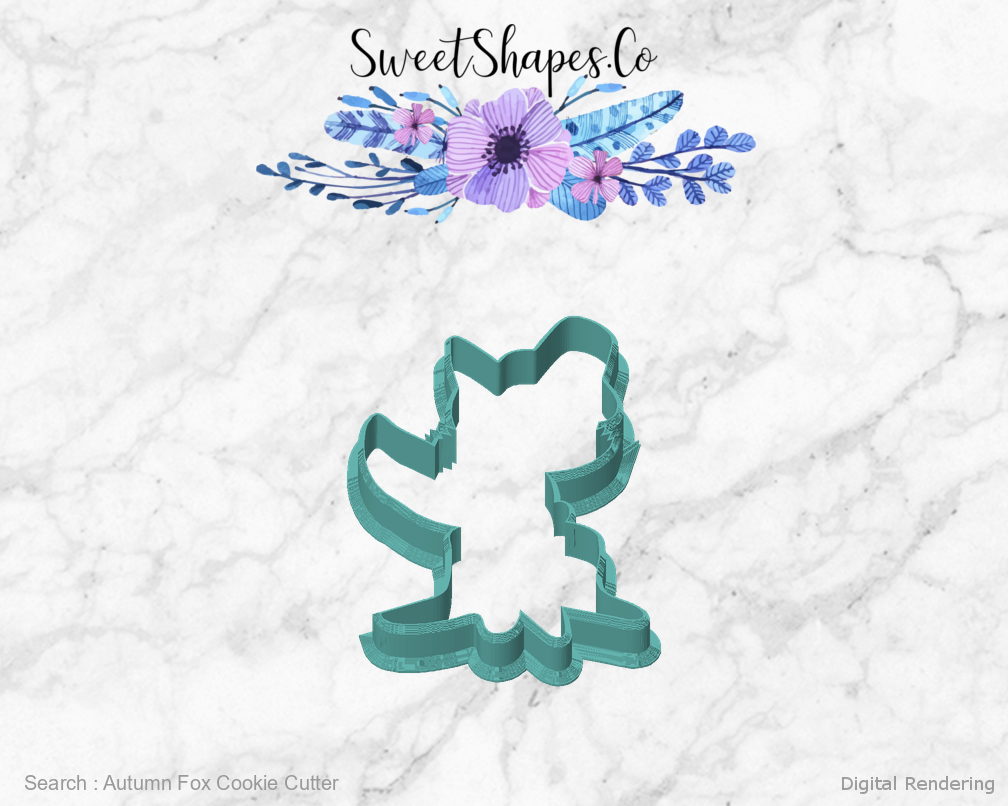 Autumn Fox Cookie Cutter — front view