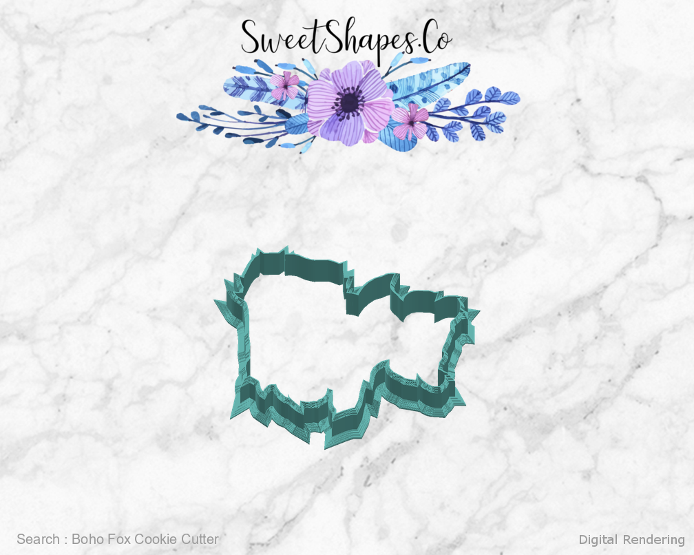 Boho Fox Cookie Cutter — right view