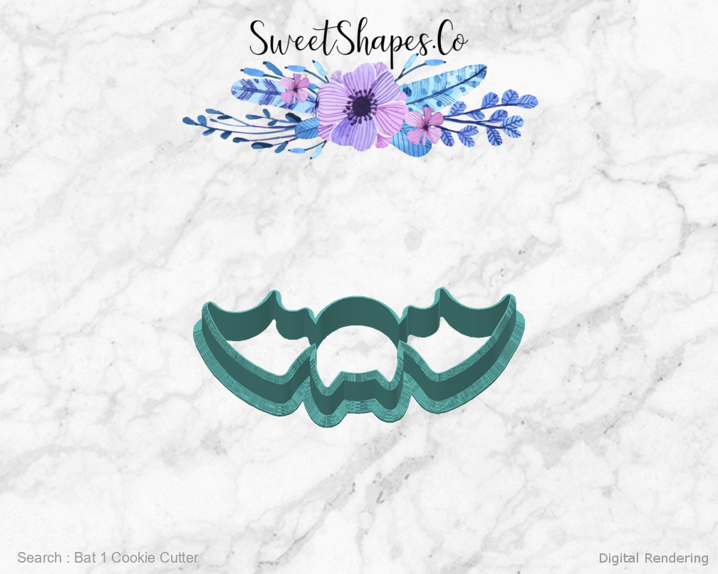 Bat 1 Cookie Cutter — back view