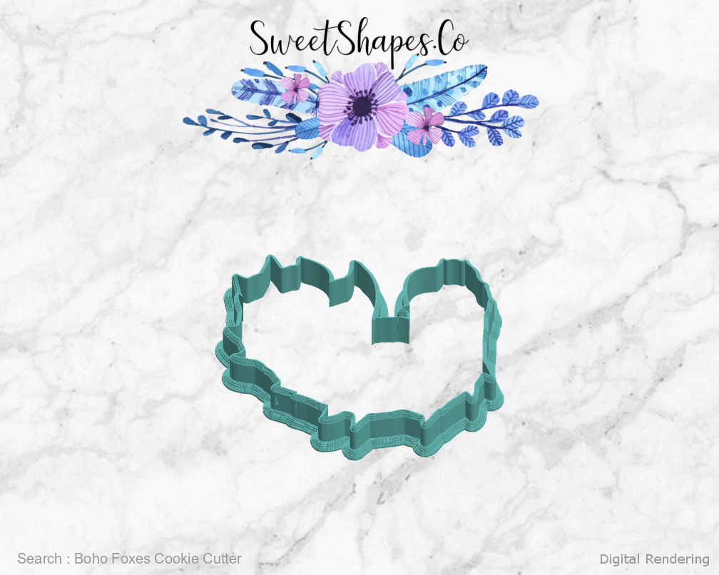 Boho Foxes Cookie Cutter — left view