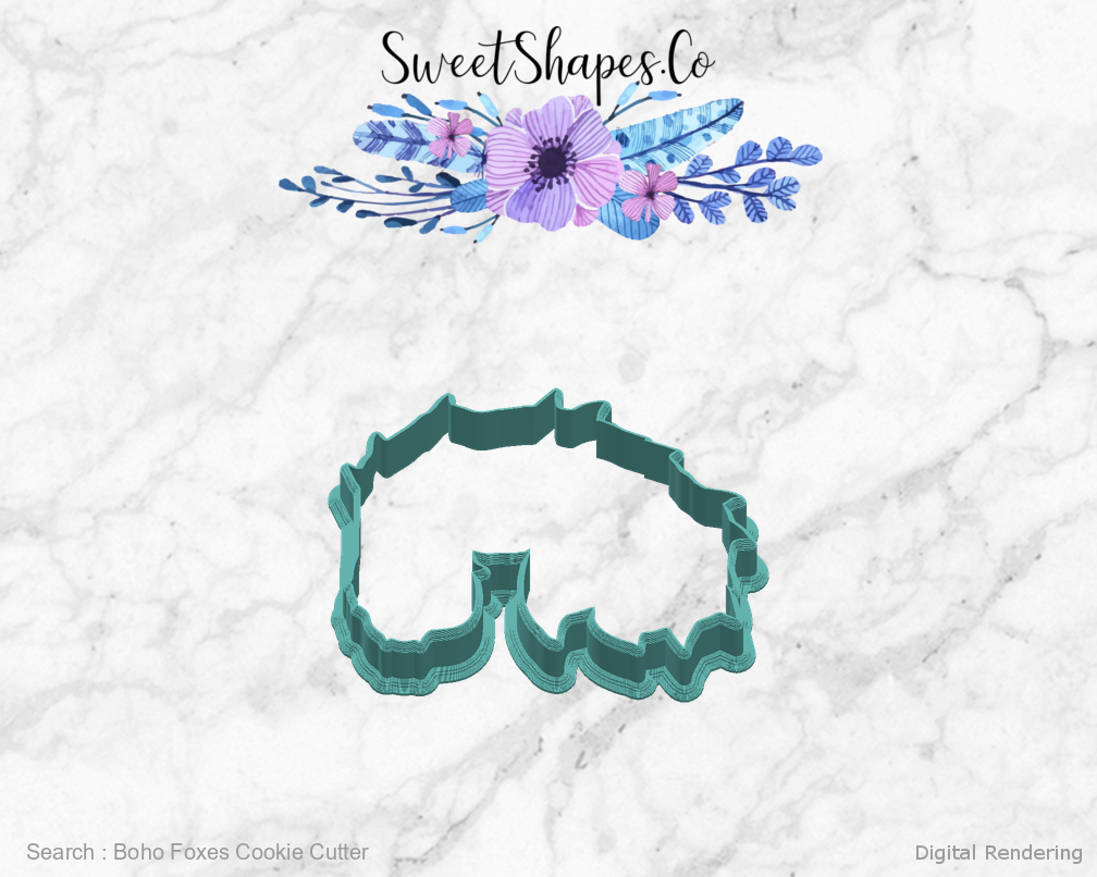 Boho Foxes Cookie Cutter — right view