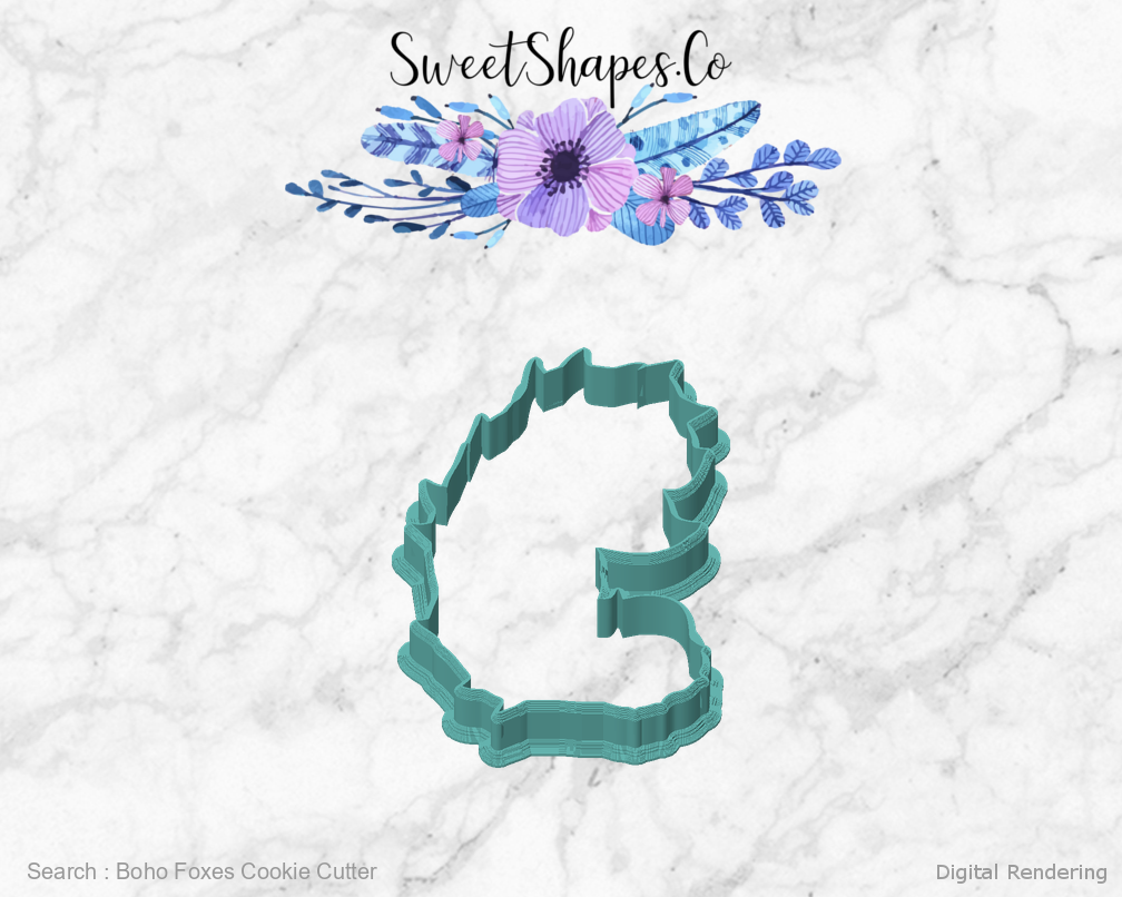 Boho Foxes Cookie Cutter — front view